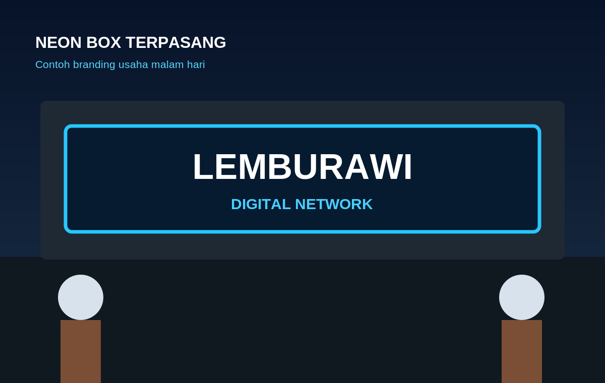 Contoh neon box untuk branding toko dan usaha