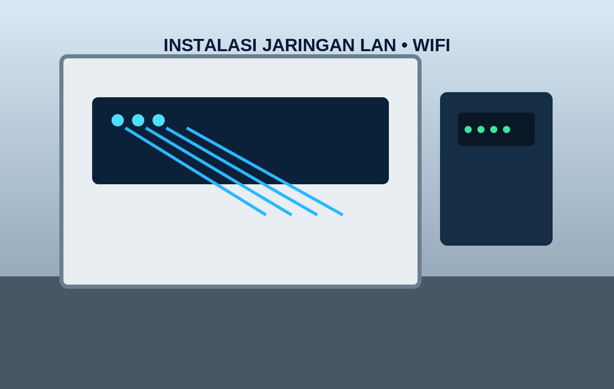 Instalasi jaringan LAN dan WiFi Ciamis